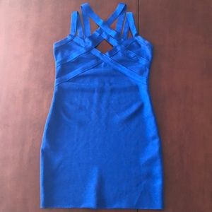 ANGL Royal Blue Bandage Dress
